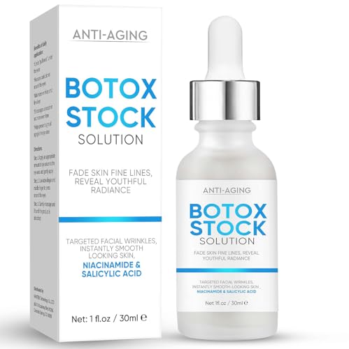 Botox Face Serum, Botox Stock Solution Facial Serum, Botox Face Serum for Women to Reduce Wrinkles & Fine Lines, Boost Skin Collagen for All Skin Types