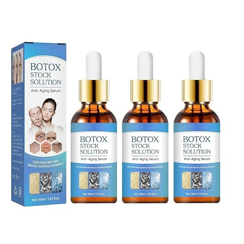 3pcs Botox Face Serum - Botox in A Bottle - Botox Stock Solution Facial Serum, Instant Face Lift & Anti Aging Serum for Reduce Fine Lines, Wrinkles, Plump Skin