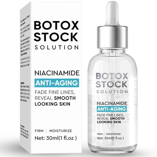 Botox Face Serum, Botox Stock Solution Facial Serum with Vitamin C & E, Instant Face Lift & Anti Aging Serum, Boost Skin Collagen, Reduce Fine Lines, Wrinkles, Plump Skin