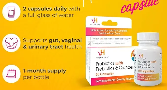 vH Essentials Probiotics With Prebiotics & Cranberry Reviews